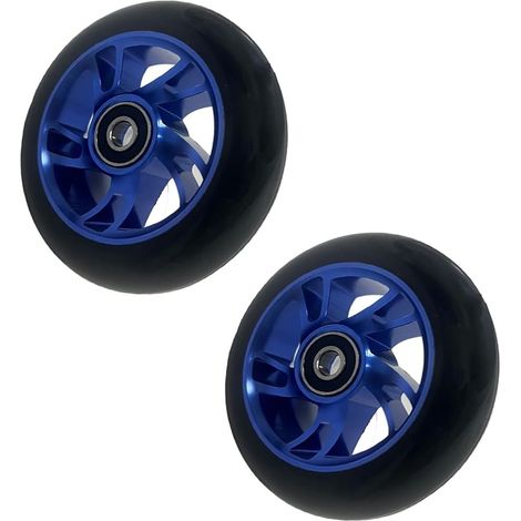 Pneu Polyuréthane à Haute Élasticité 100 mm en Aluminium Moyeu Cascadeur Scooter Scooter - 2pcs pour des Performances Améliorées (1/5)