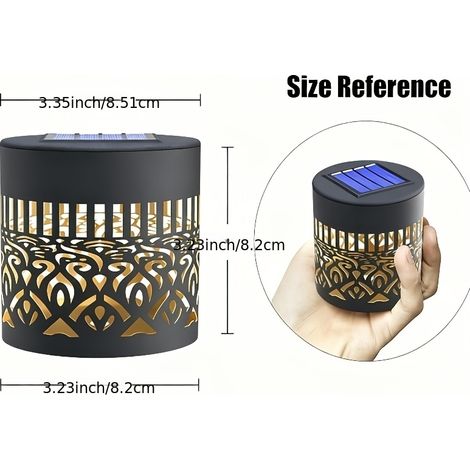 Lampe Solaire Mandala Extérieure en Métal Rose – LED à Chargement Automatique, Fixation Murale ou Clôture pour Jardin et Entrée