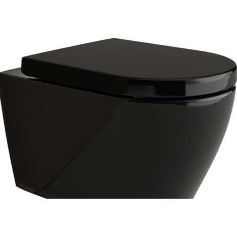 BERNSTEIN - Abattant lunette WC, Cuvette toilettes avec charnières acier (d'écartement 10,5 à 22,5cm) - 46,4x35,9cm - U1002 (1/5)