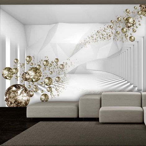 Papier peint couloir de diamant - 250 x 175 cm (1/4)