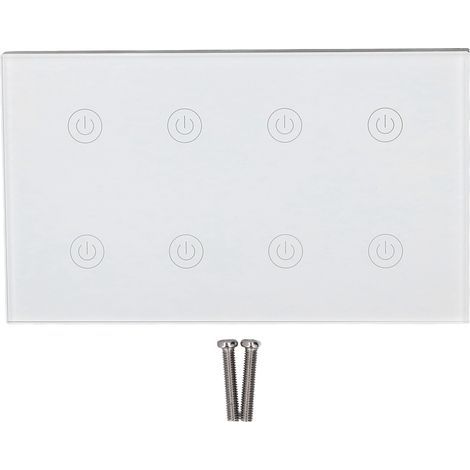 8-fach Touch-Schalter, drahtloses WLAN-Smart-Wandpanel, kompatibel mit Google Home, AC100-240V (1/5)