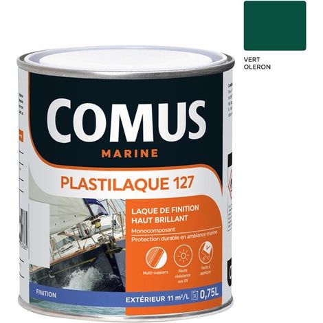 PLASTILAQUE 127 VERT OLERON 0.75 L - Laque marine de finition Brillante haut de gamme - COMUS MARINE (1/3)