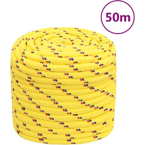 Corde marine en polypropylène jaune 16 mm x 50 m pour amarrage et gréement - PANGIVO (1/5)