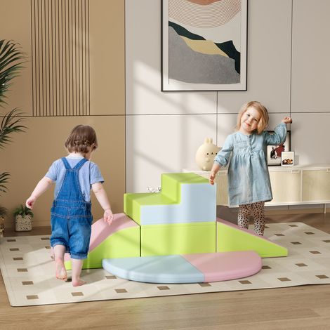 Module motricité bébé 6 pièces parcours en mousse EPE multicolore pour enfants d'âge préscolaire (1/5)