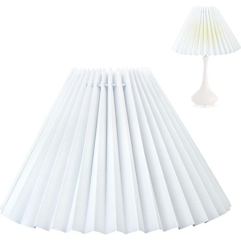 Abat Lampe Chevet, Abat-Jour Lampes Table Lampe, Abat Jour Clip, 160mm Jour Mural pour Abatjour sur Pied Plafond Chambre Lustre, Abat-jour à Clipser pour Lustre pour Bougeoir Lampe de Chevet, Blanc (1/5)
