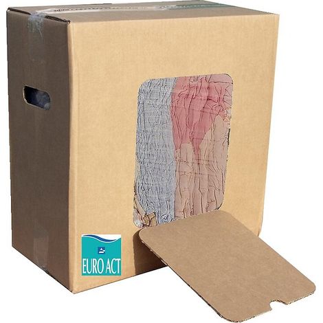 Chiffon d'essuyage textile blanc extra fin (Pack de 10 kilos) - Euro Act