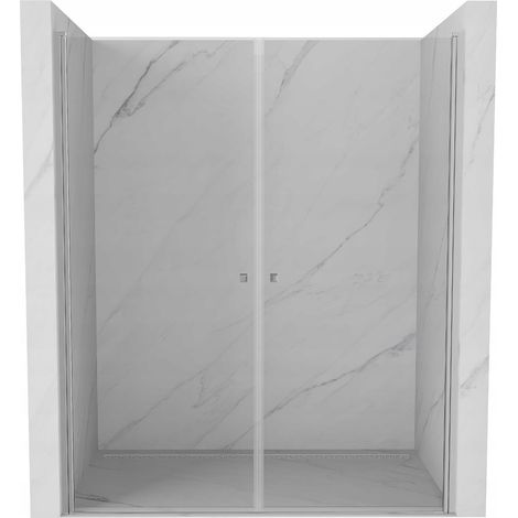 Mexen Pretoria Duo porte de douche battante 140 cm, transparent, chromé - 852-140-000-02-00