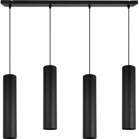 LÁMPARA DE TECHO MODERNA COLGANTE LÁMPARA LED NEGRA (1/5)