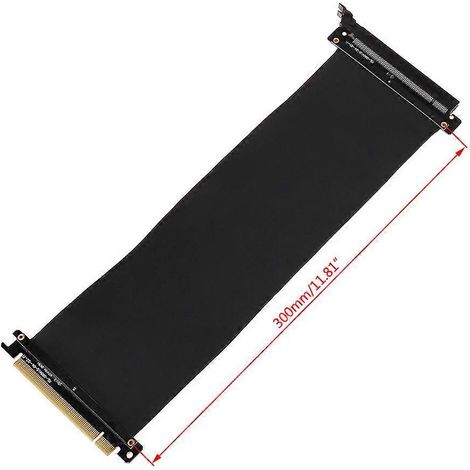 Adaptateur de port de connecteur de carte riser flexible haute vitesse avec adaptateur anti-blocage - 30 cm (1/4)