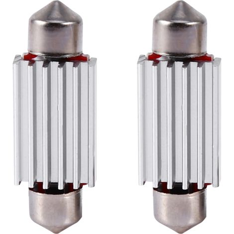 Paire de 2 ampoules navette 39mm 3014 30 LED pour plafonnier intérieur voiture 12V blanc (1/5)
