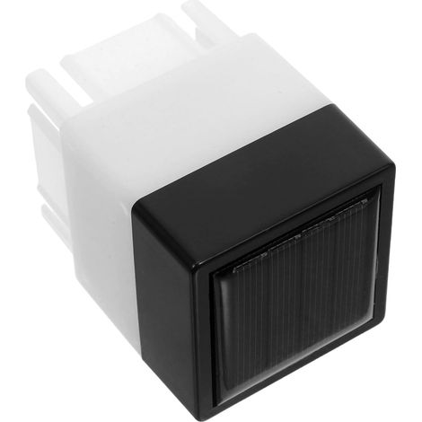 Lampe Solaire Extérieure Carrée pour Poteau de Clôture en Plastique Blanc Capteur de Lumière Intelligent et Contrôle Automatique, Étanche Ip44, pour Terrasse et Aménagement (1/5)