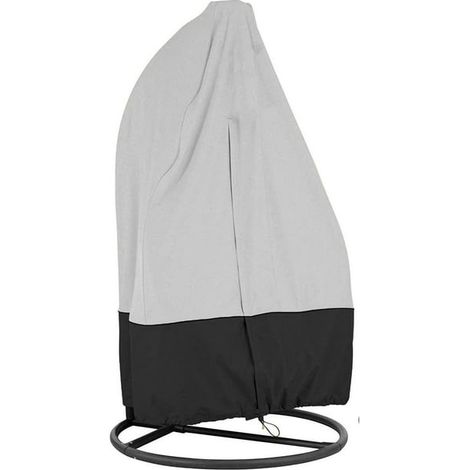 Housse de protection pour fauteuil suspendu, balancelle et panier suspendu - Abri extérieur en rotin osier pour siège de jardin, 190 x 115 cm (1/5)