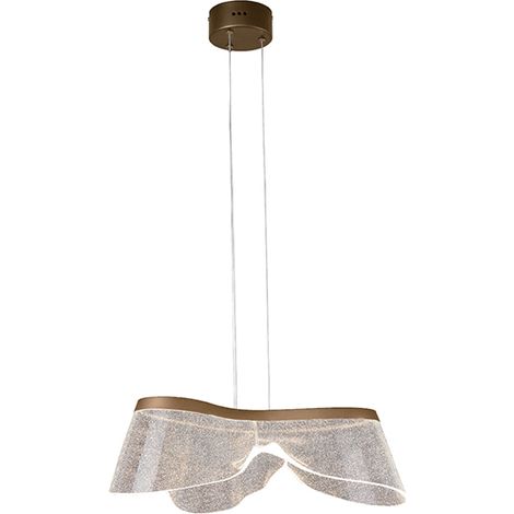 Ciondolo led camille cct 20w 620lm 2700k/4000k/6000k d.53cm placcato oro (1/3)