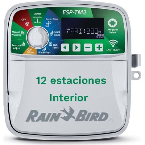 PROG. RAIN BIRD TM2 12 ZONAS INT