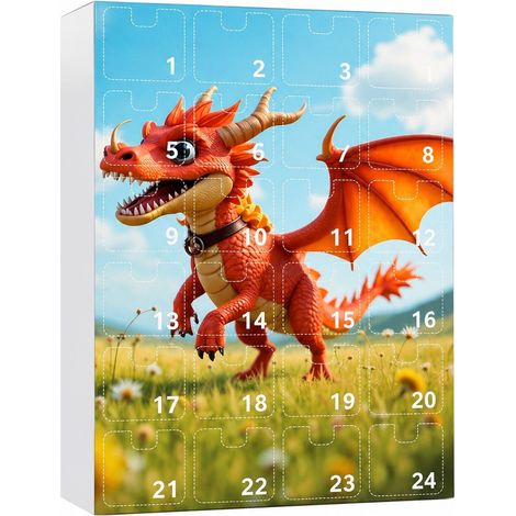 Ornement de sapin de Noël dinosaure, décoration festive en acrylique pour le compte à rebours des fêtes A