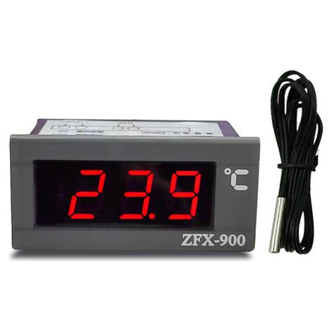 Thermomètre ZFX-900 indicateur de température intégré panneau d'affichage de température numérique intelligent pour réfrigérateur congélateur armoire froide, Noir (1/5)