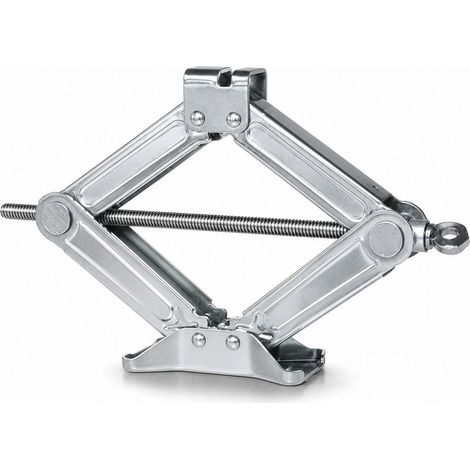 Wiltec Sollevatore auto a forbice con portata di 1 t, cric in acciaio con altezza di sollevamento 90–315 mm per auto e fuoristrada (1/5)