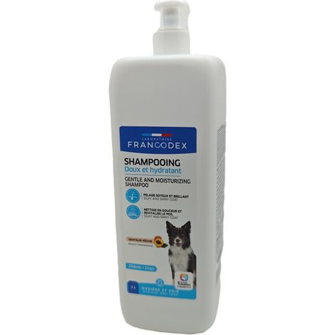Shampoing Doux et Hydratant senteur Pêche 1 L pour Chien - Francodex