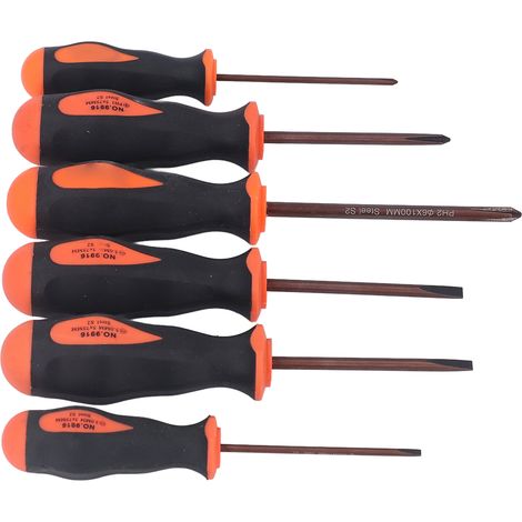 Set aus 6 magnetischen Kreuzschlitzschraubendrehern aus S2-Legierungsstahl, mit Aufbewahrungsetui für Werkzeuge zur Reparatur elektronischer Geräte. (1/5)