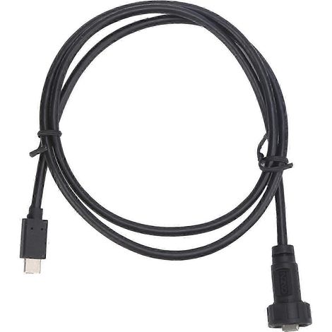 Wasserdichter USB-Einbaustecker, E10TPC-TA-M/TPC-AM Außengewindestecker (0,5M), robuste Industriehardware für sichere Montage. (1/4)