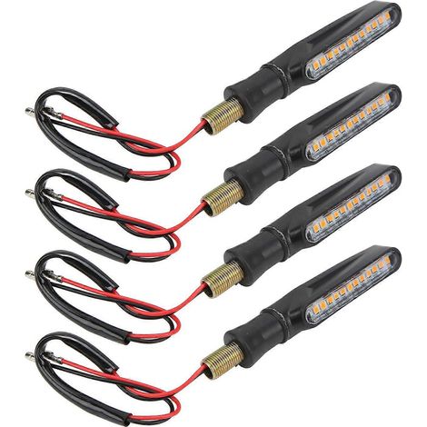 Stück Motorrad-LED-Blinker, Tagfahrlicht, vorne und hinten, 12 V, gelb (1/5)