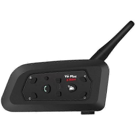 Système audio Bluetooth V6 Plus pour casque de moto avec interphone BT 1500M pour 6 motards (résistant à l'eau). (1/5)