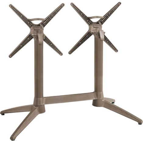 Pied GALAXIE double Pliable en aluminium et polypropylène pour extérieur