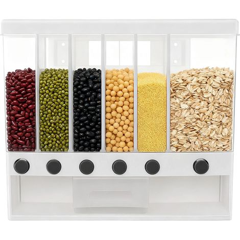 Dispensador de cereales de 6 rejillas - Contenedor de cereales - Contenedores de almacenamiento - Organizador de cocina (1/5)