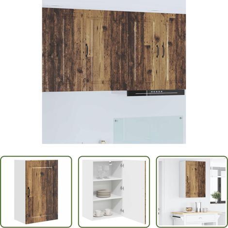 Holzschrank - Küchenschrank Kalmar Altholz 50 x 31 x 80 cm Holzwerkstoff (1/5)