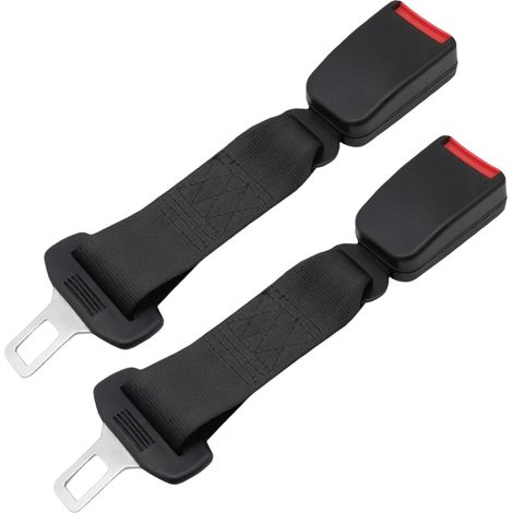 Extensión Cinturón Seguridad Coche - 23 Cm - Negro - Para Adultos, Embarazadas, Personas con Movilidad Reducida - Pack de 2 (1/5)