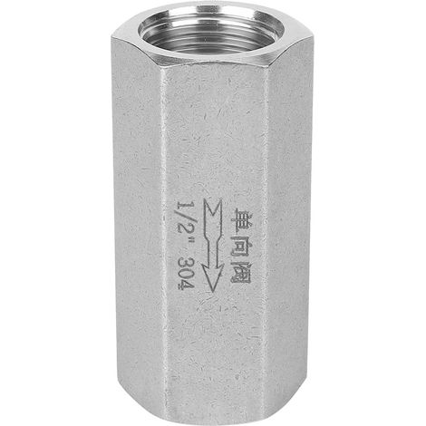 Clapet Anti-Retour Air Filetage Femelle Bspp 1/2 Pouces Acier Inoxydable Pour Tuyau Eau Gaz Huile - 1 Piece (1/5)