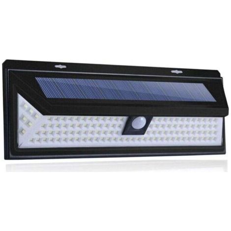 QORVA
-Applique solaire-118 Led Lampe Solaire 1000 Lumens Applique Mural Pir Mouvement Capteur Ip65 Etanche Jardin Exterieur..