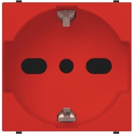 Presa bivalente rossa 2p+t 16 a p30/p17 abb chiara 2csk1110ch