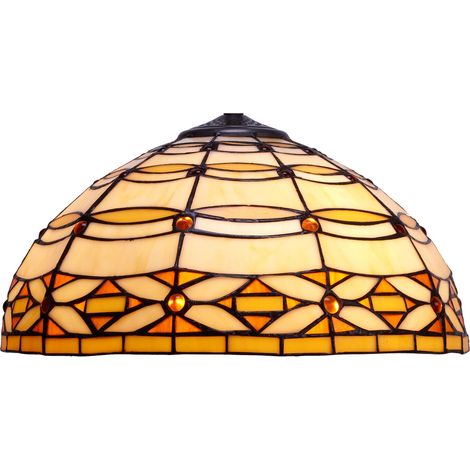 Abat-jour Tiffany en vrac série ivoire D-40cm