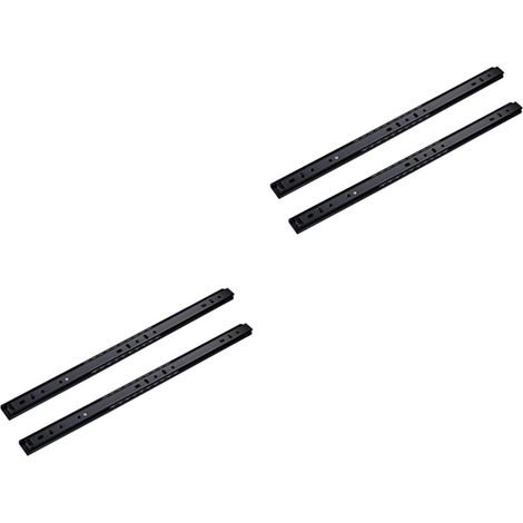 VILLCASE Lot de 4 glissières à billes en acier avec amortisseurs pour (1/5)