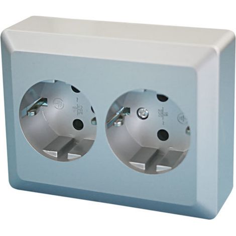 Doppel-Schuko-Einbaudose Electro Dh 16A/250V 36.535/DB/B, weiß, 8430552137800