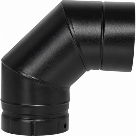 Gomito 90° smalto nero opaco, D.97