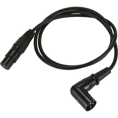 Trois câbles XLR coudés mâle-femelle, câble microphone, câble de signal DMX, adaptés aux égaliseurs/mixeurs/amplificateurs. (1/5)