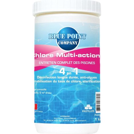 Chlore 4 En 1multi Actions 1kg Galet De 250g - Blue Point Company (1/5)
