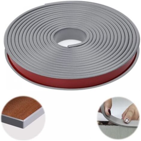 Protection Coin Bord de Table 5m20mm, U-Form Bande de Bordure Souple Bande de Protection des Bords en pour la Réparation D'armoires, la Restauration de Meubles(Gris) (1/4)