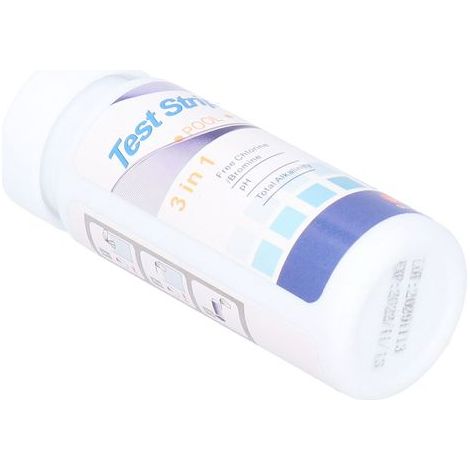 50 3-in-1 Pool- und Spa-Teststreifen – Freies Chlor/Brom, pH-Wert, Alkalität – 50er-Packung (1/5)