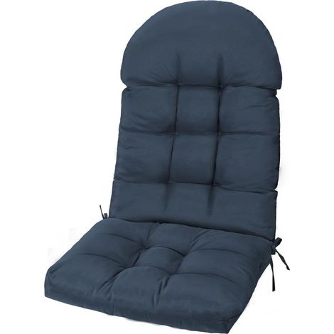 Coussin de chaise Adirondack à dossier haut - coussin imperméable avec attaches sécurisées pour fauteuil à bascule, extérieur et intérieur (1/5)