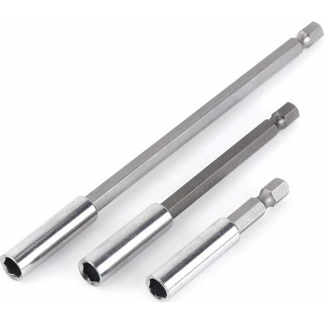 Extensión de puntas de destornillador CHOYCLIT con soporte magnético, vástago hexagonal de 60 mm, 100 mm y 150 mm (3 piezas de 1/4") (1/5)