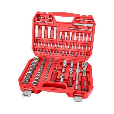 EXTOL PREMIUM Steckschlüsselsatz, 94-teilig, 1/4", 1/2", crv/s2 8818337