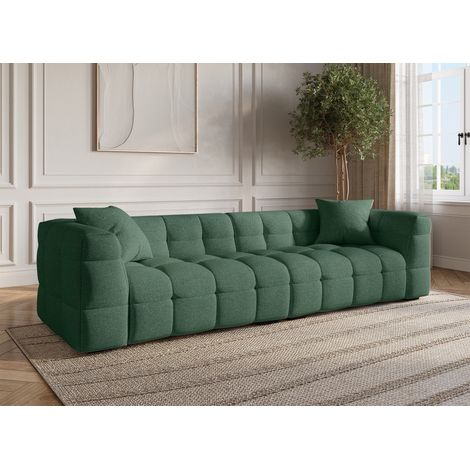 Canape 4 places en tissu vert bella (1/5)