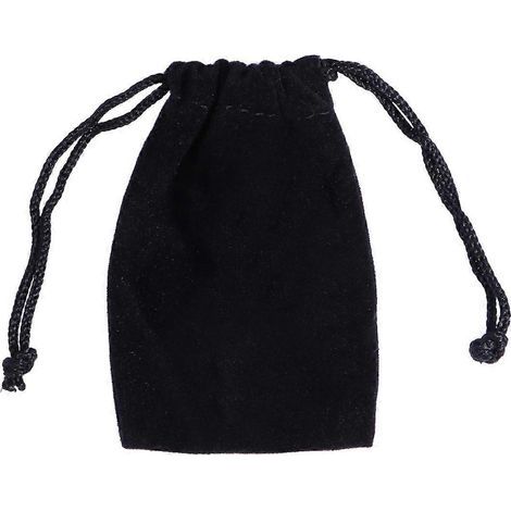 Pochette à bijoux à cordon de serrage 97cm - 75 pièces/ensemble (Noir)-9.00X7.00X0.50CM-Black (1/2)