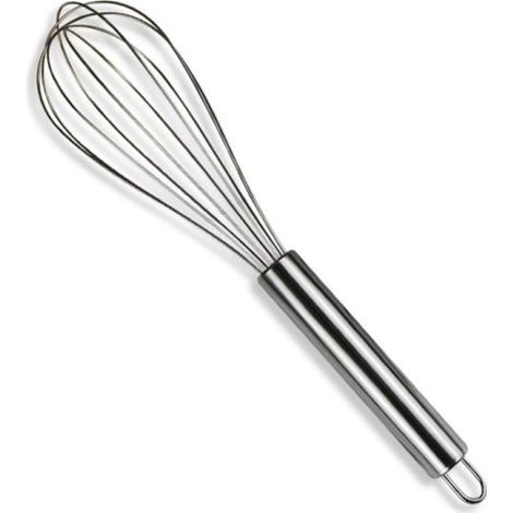 Fouet ballon en acier inoxydable avec manche en acier inoxydable, 30 cm (12 pouces) (1/5)