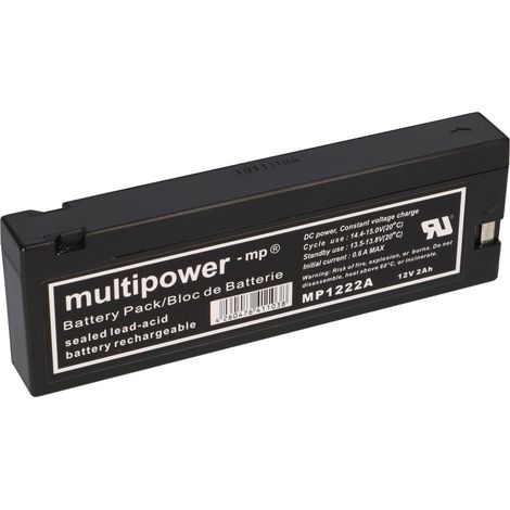 PB Akku Multipower MP1222A für Dräger Infinity - 12V 2Ah (1/5)