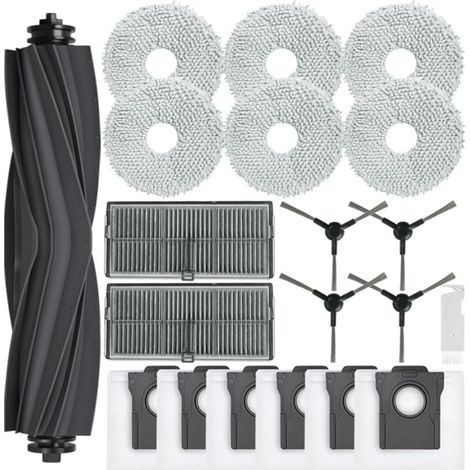Juego de accesorios Dreame L10s Pro Ultra Heat, repuestos Dreame X30 Ultra, 1 cepillo principal, 6 bolsas para polvo, 6 mopas, 2 filtros, 4 cepillos laterales (1/5)