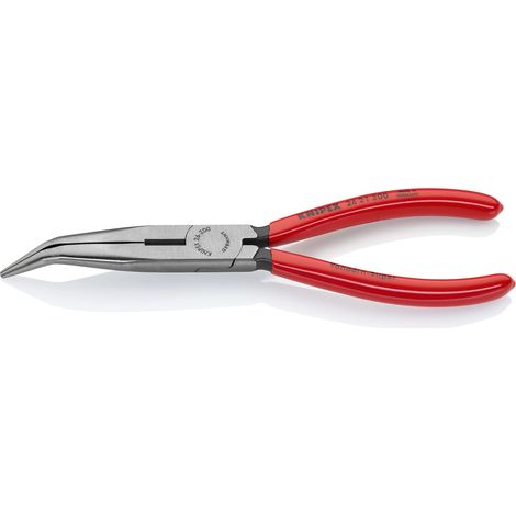 Knipex Pinza per Meccanica - con Becchi Mezzotondi con Tronchese (Pinza a Becchi di Cicogna) Bonderizzata Nera, Rivestiti in Resina Sintetica 200 Mm 26 21 200 (1/4)